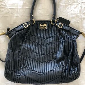 Coach Madison Sophia gathered leather satchel